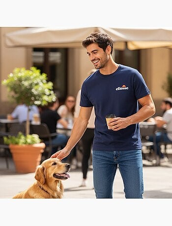 Ellesse - t-shirt manches courtes imprimé, col rond