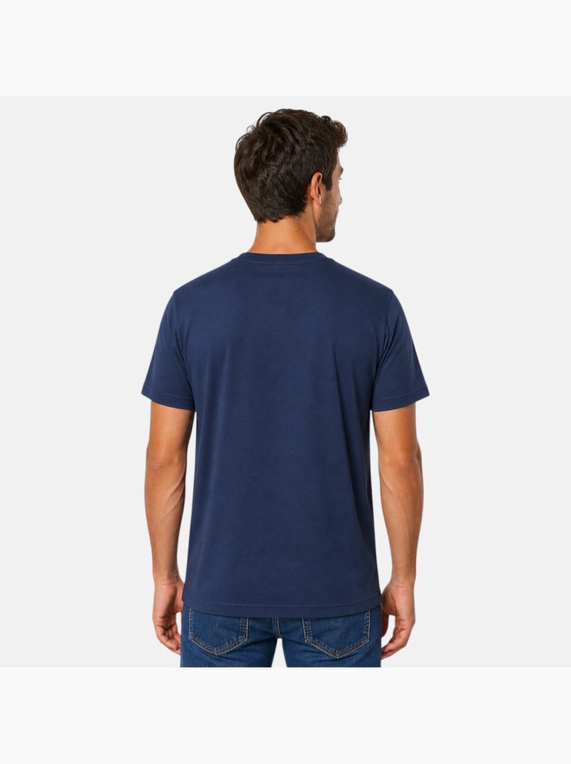 Ellesse - t-shirt manches courtes imprimé, col rond Bleu marine - Kiabi