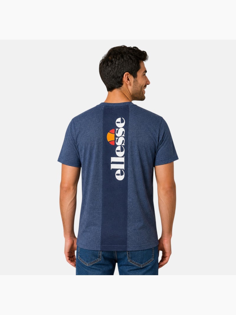Ellesse - t-shirt manches courtes imprimé, col rond Bleu marine - Kiabi