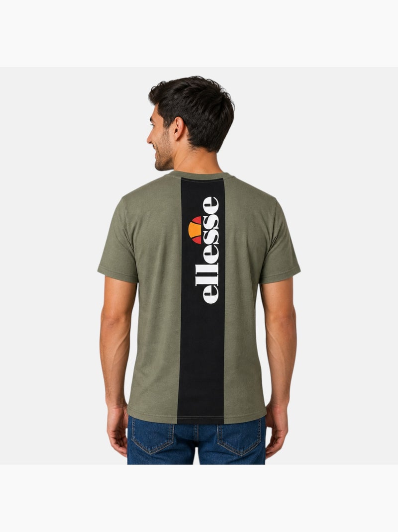 Ellesse - t-shirt manches courtes imprimé, col rond Kaki - Kiabi