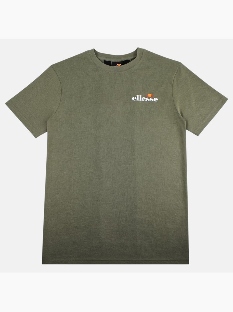 Ellesse - t-shirt manches courtes imprimé, col rond Kaki - Kiabi