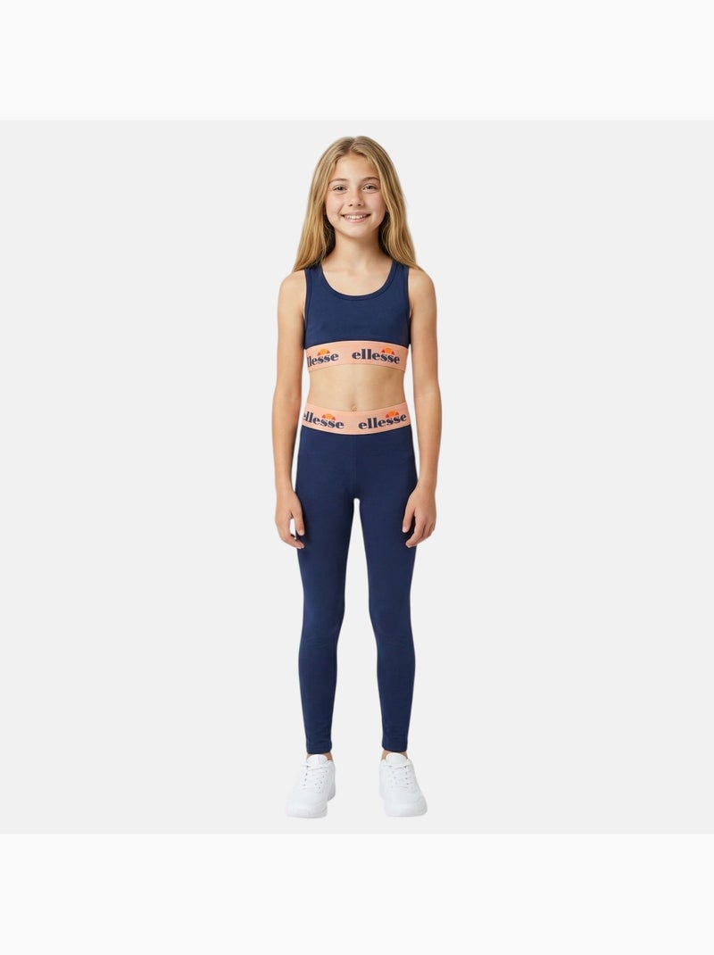 Ellesse - Top avec legging et brassière fille Bleu marine - Kiabi