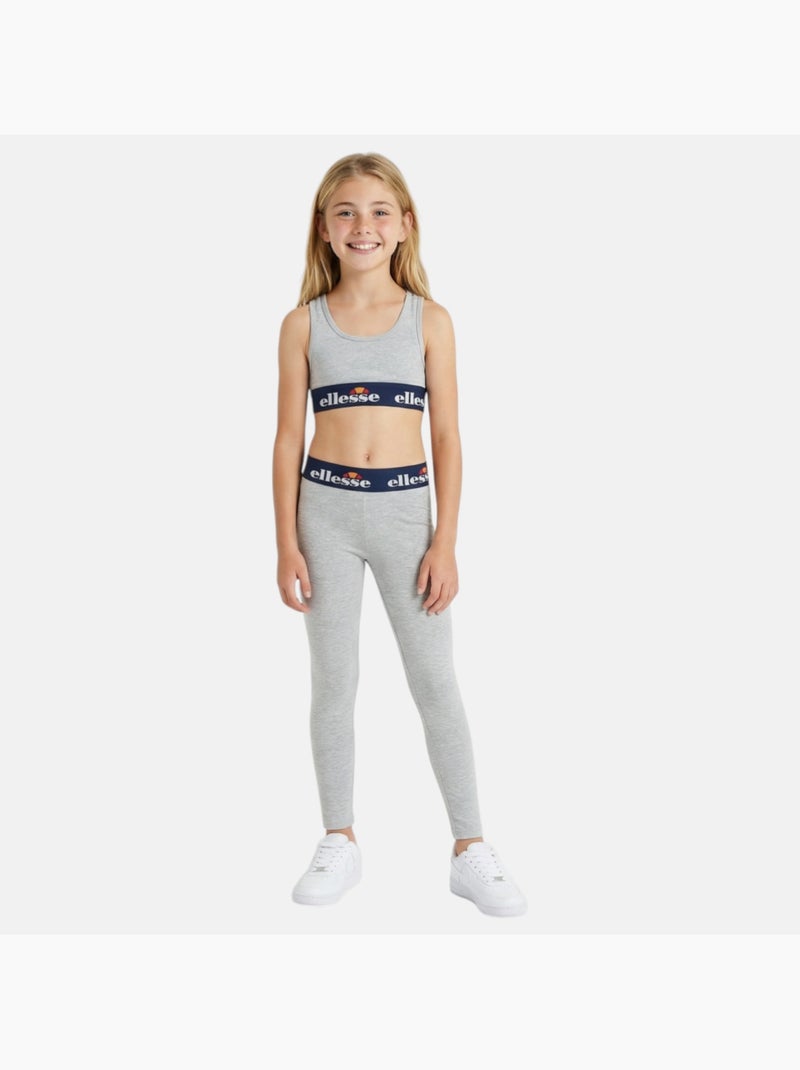 Ellesse - Top avec legging et brassière fille Gris - Kiabi