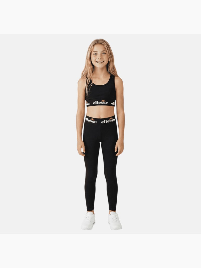 Ellesse - Top avec legging et brassière fille Noir - Kiabi