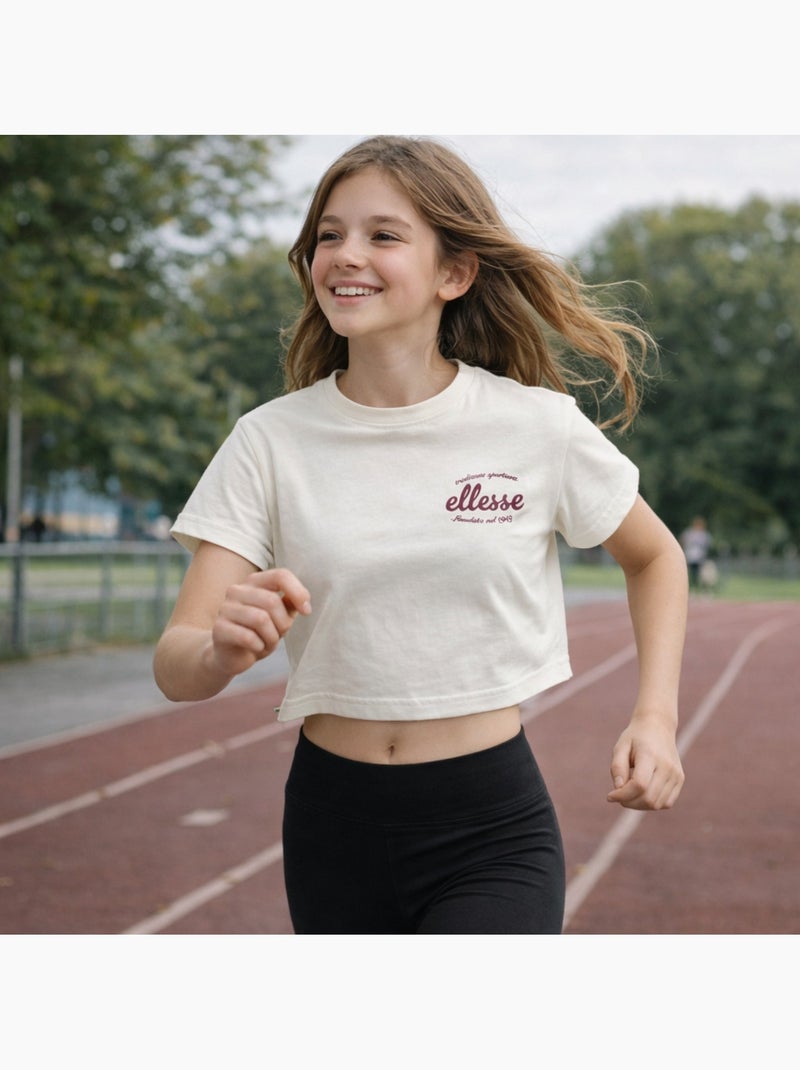 Ellesse - Top manches courtes Fille avec imprimé Blanc - Kiabi