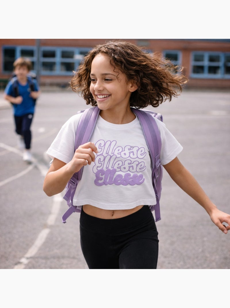 Ellesse - Top manches courtes Fille avec imprimé Blanc - Kiabi