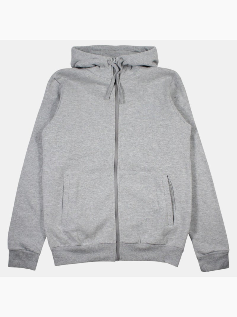 Ellesse - veste zippée à capuche imprimée, manches longues Gris - Kiabi