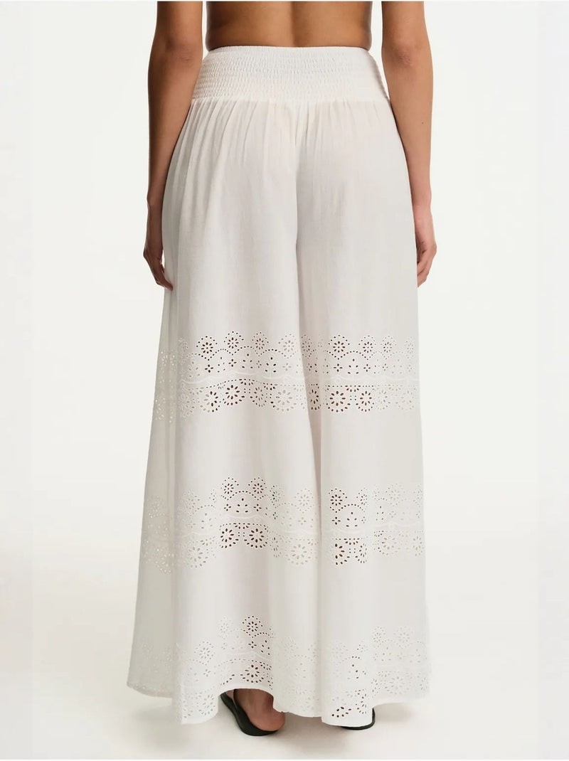 Elliot pantalon fleuri penti Blanc - Kiabi