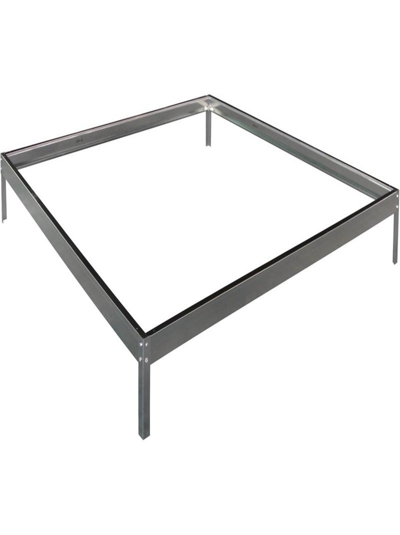 Embase pour serre polycarbonate"Hortensia" - 3,65 m² - 192 x 190 x 8 cm Gris - Kiabi