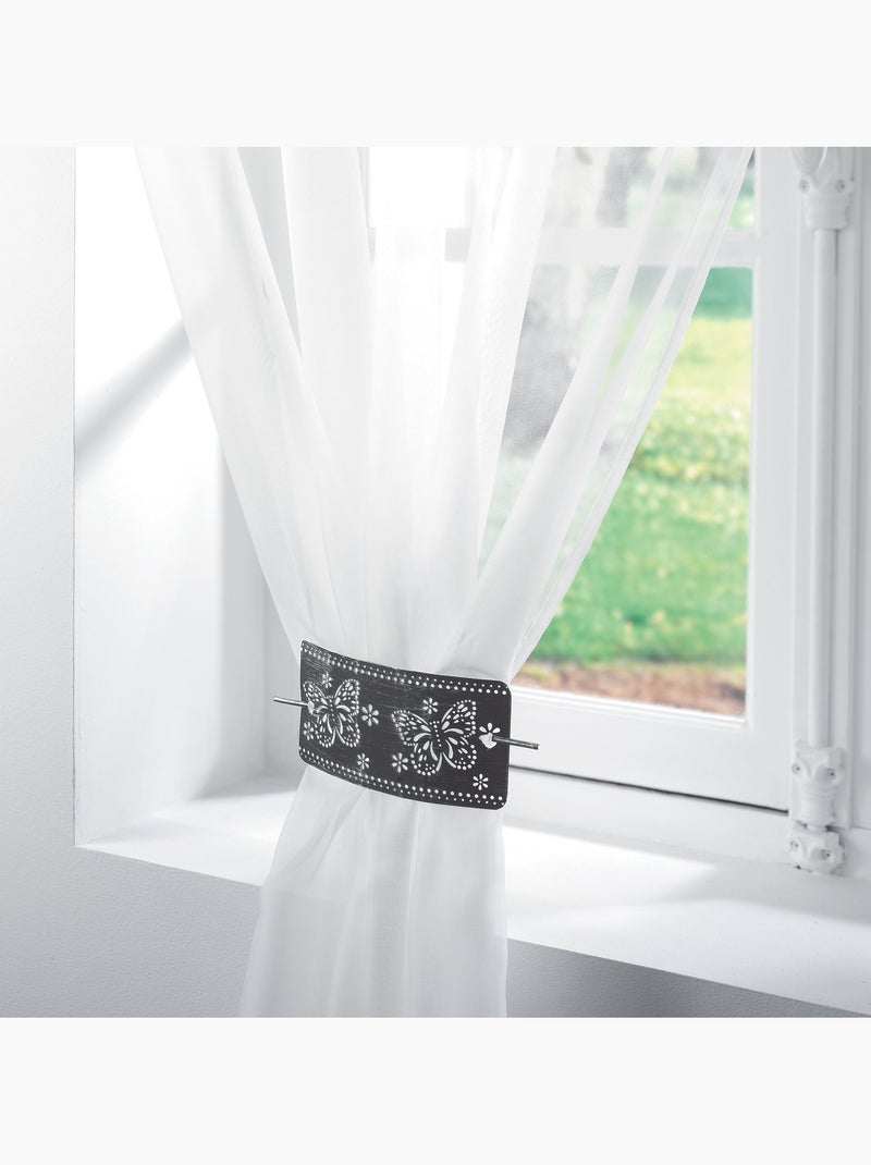 Embrasse Bicolore Papillon Gris argent Argent - Kiabi