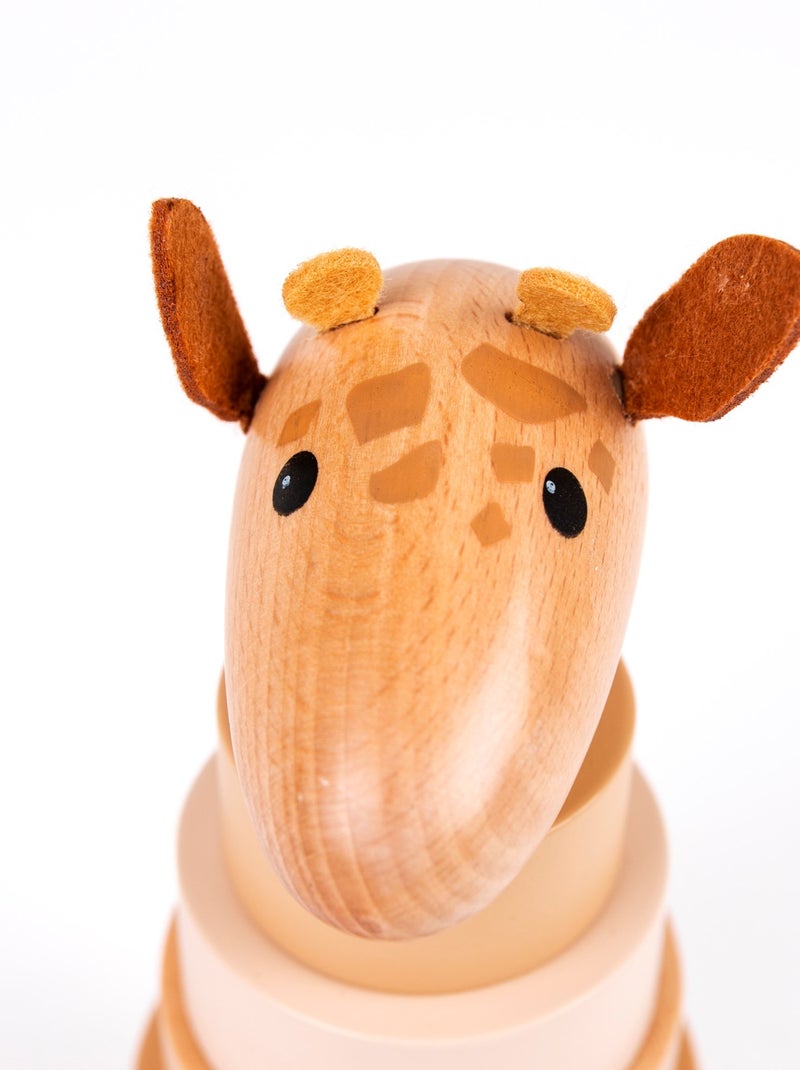 Empilable en bois Girafe Léonie Beige - Kiabi
