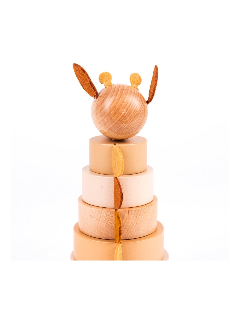 Empilable en bois Girafe Léonie Beige - Kiabi