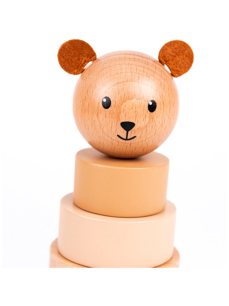 Empilable en bois Ours Marcel Beige - Kiabi