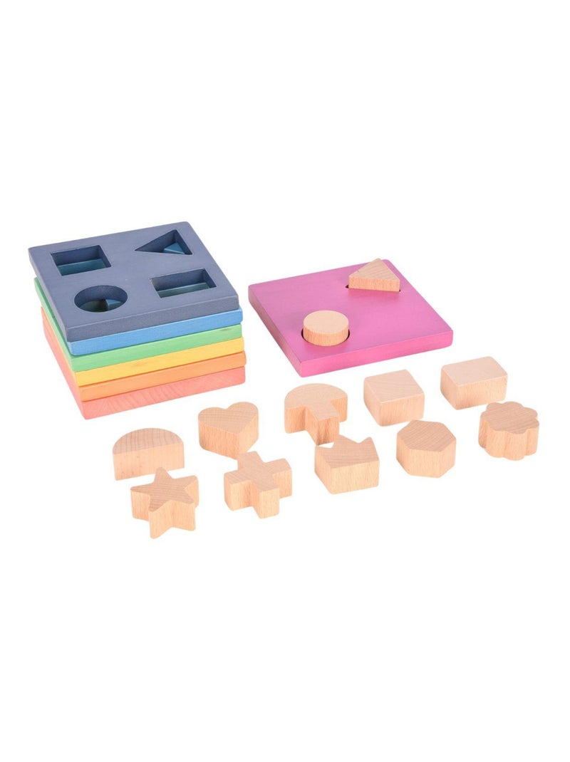 Empileur de forme en bois arc-en-ciel Multicolore - Kiabi