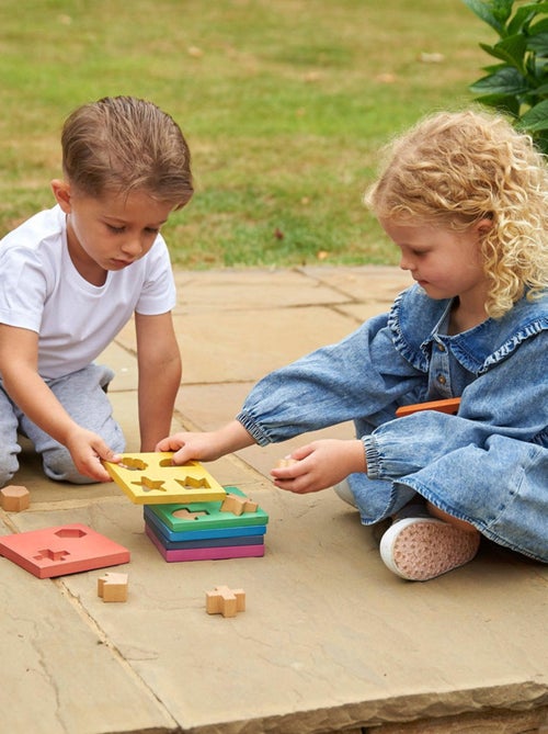 Empileur de forme en bois arc-en-ciel - Kiabi