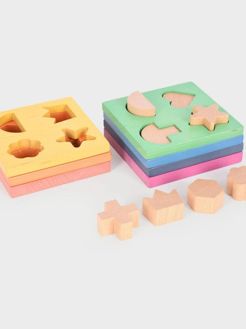 Empileur de forme en bois arc-en-ciel - Kiabi