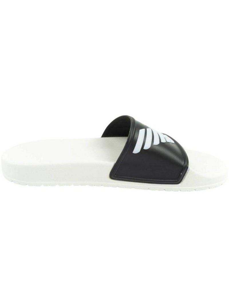Emporio Armani - Claquettes Blanc Noir - Kiabi