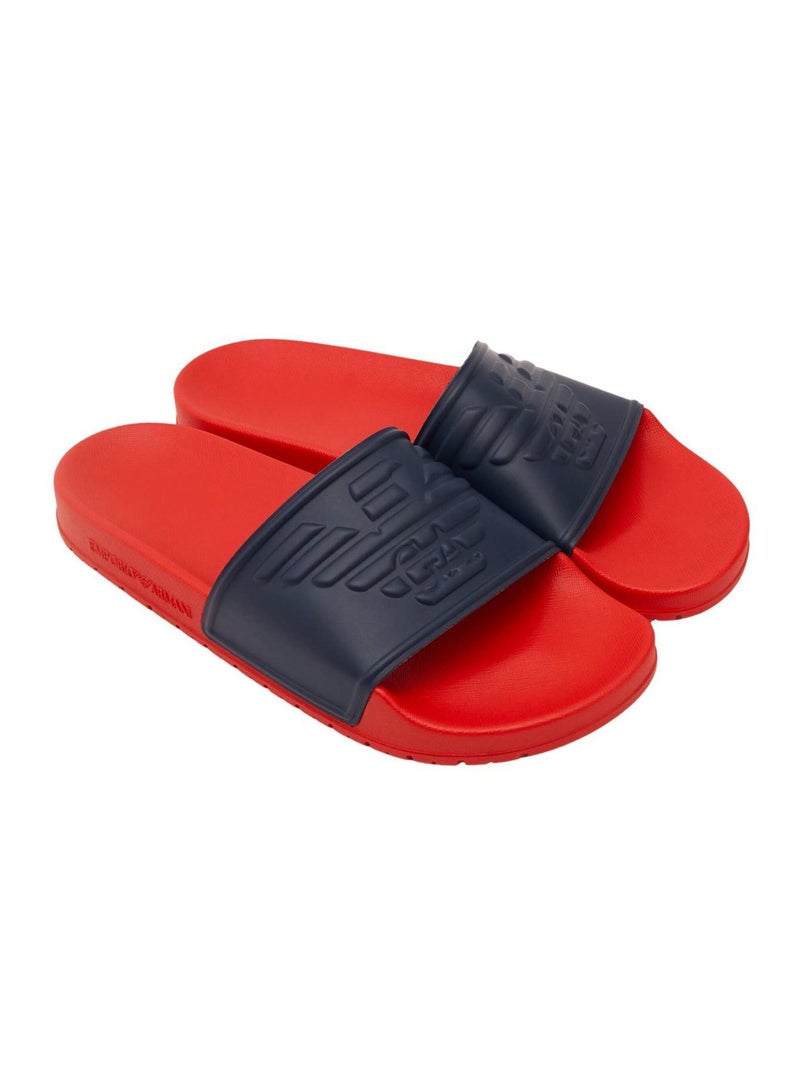 Emporio Armani - Claquettes Marine/Rouge - Kiabi