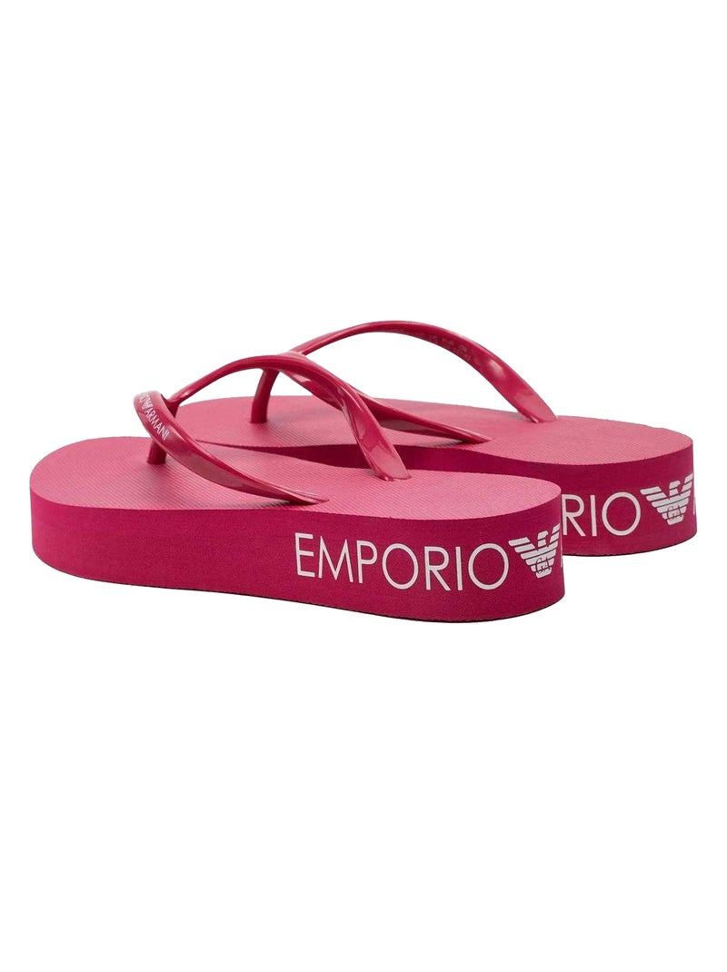 Emporio Armani - Tongs Rouge cerise - Kiabi