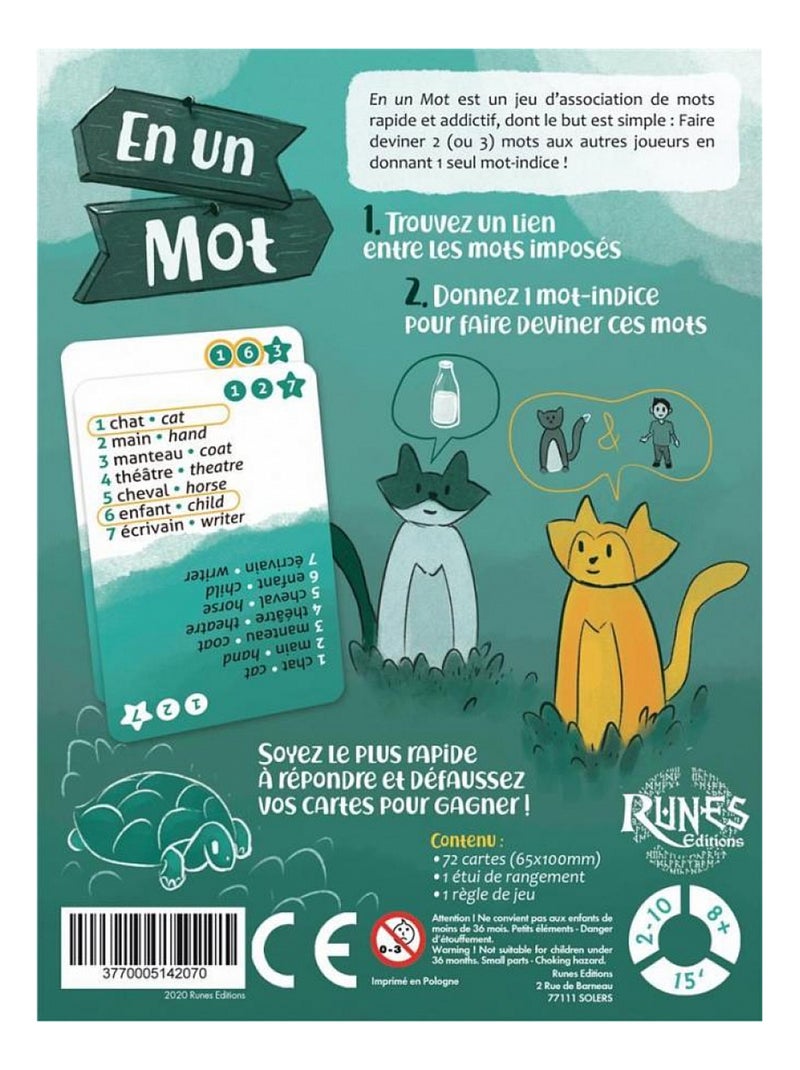 En un mot le jeux de societe Bleu turquoise - Kiabi