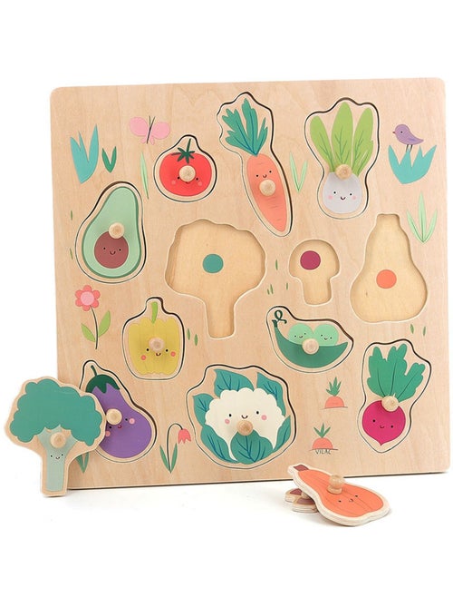 Encastrement en bois Légumes du jardin - Kiabi