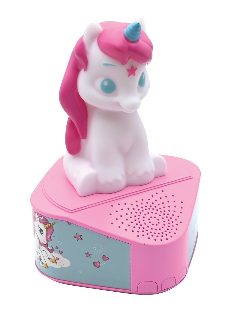 Enceinte Bluetooth avec figurine lumineuse Licorne Rose - Kiabi
