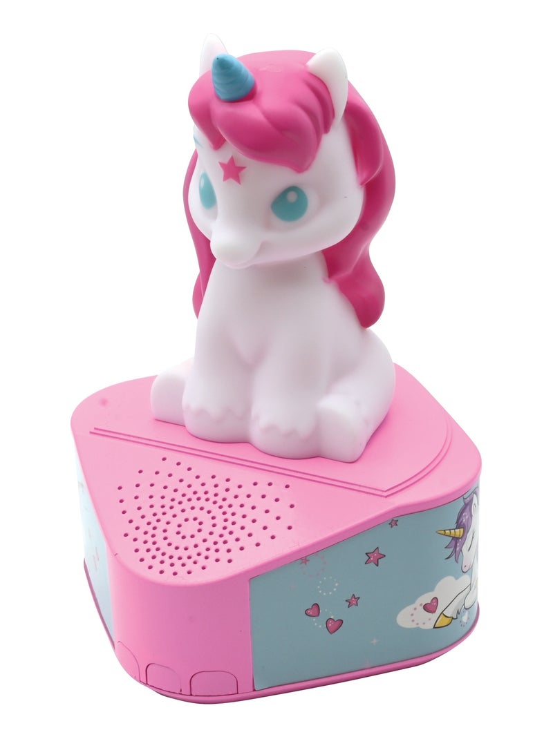 Enceinte Bluetooth avec figurine lumineuse Licorne Rose - Kiabi