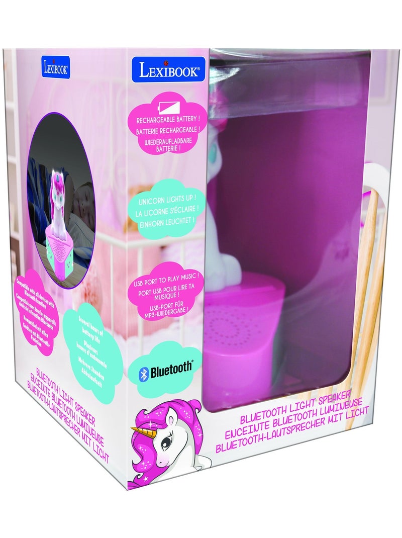 Enceinte Bluetooth avec figurine lumineuse Licorne Rose - Kiabi