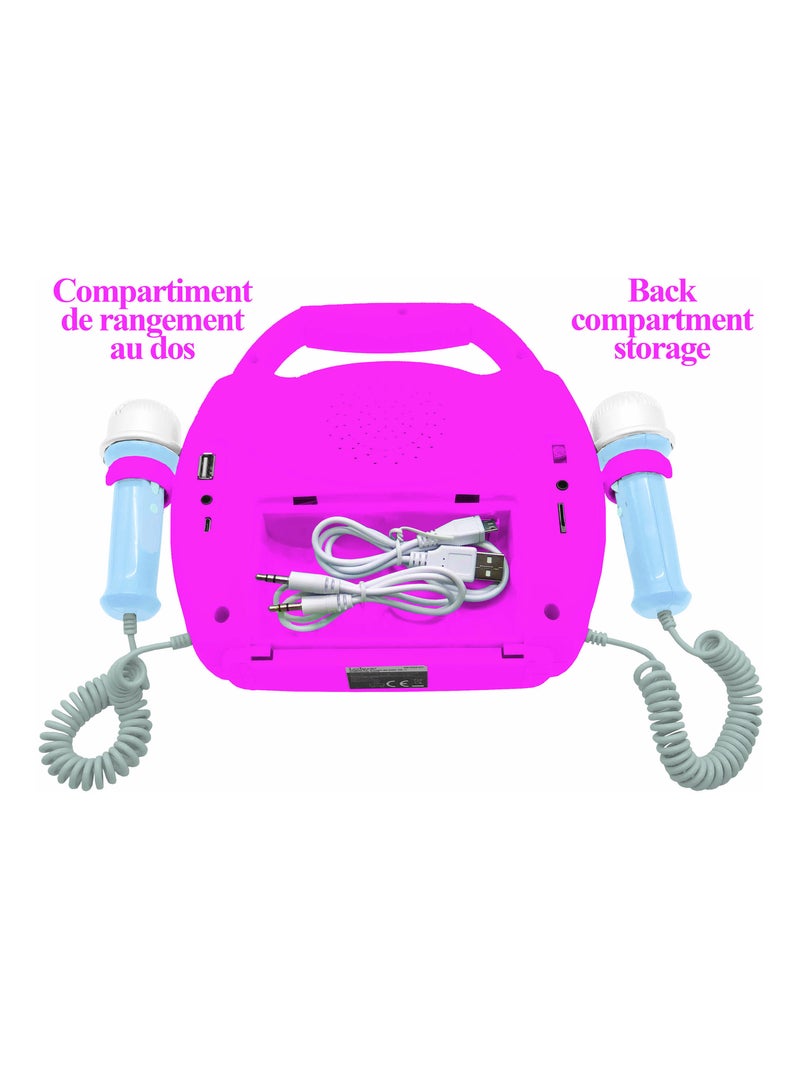 Enceinte Bluetooth Barbie avec micros Rose - Kiabi