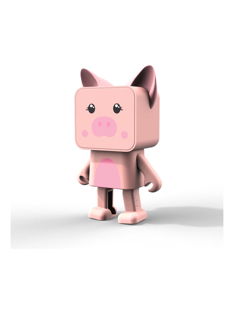 Enceinte Bluetooth Dancing Animal Cochon - 3W - Danse en Musique - Mode Stéréo TWS - MOB Blanc Rose Blanc - Kiabi