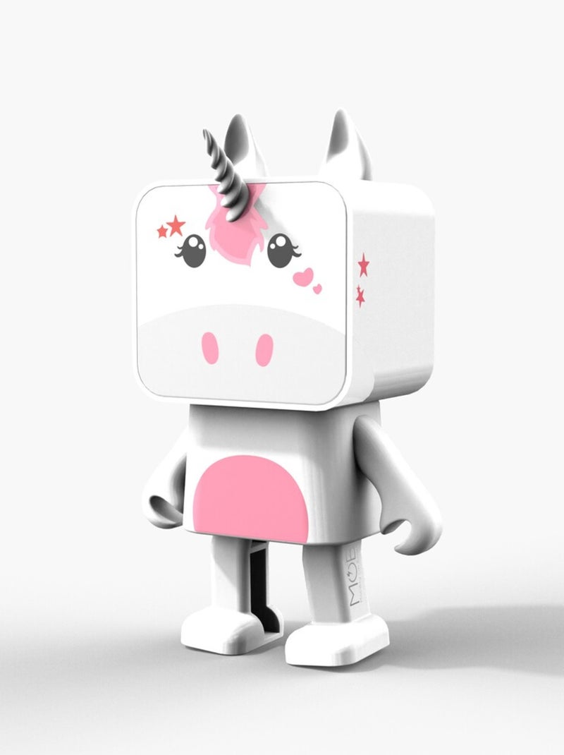 Enceinte Bluetooth Dancing Animal Licorne - 3W - Danse en Musique - Mode Stéréo TWS - MOB Blanc - Kiabi