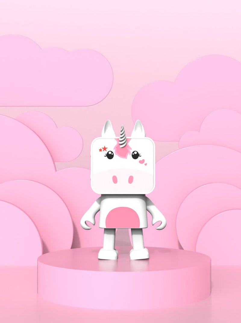 Enceinte Bluetooth Dancing Animal Licorne - 3W - Danse en Musique - Mode Stéréo TWS - MOB Blanc - Kiabi
