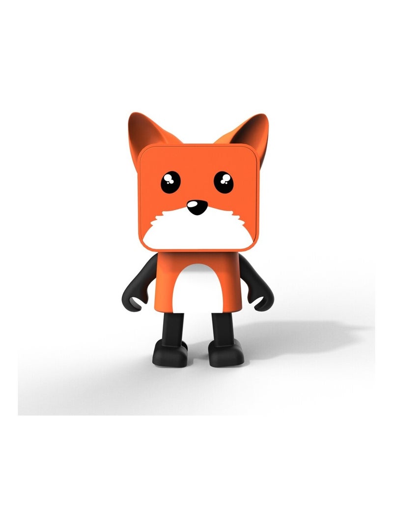 Enceinte Bluetooth Dancing Animal Renard - 3W - Danse en Musique - Mode Stéréo TWS - MOB Orange - Kiabi
