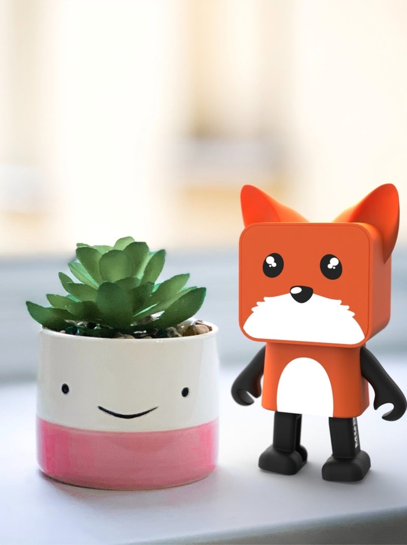 Enceinte Bluetooth Dancing Animal Renard - 3W - Danse en Musique - Mode Stéréo TWS - MOB Orange - Kiabi