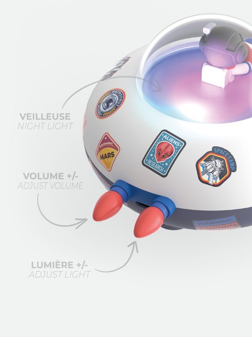 Enceinte Bluetooth et Humidificateur d'Air - Cosmo Bubbly - Veilleuse Design Vaisseau Spatial - MOB - Kiabi