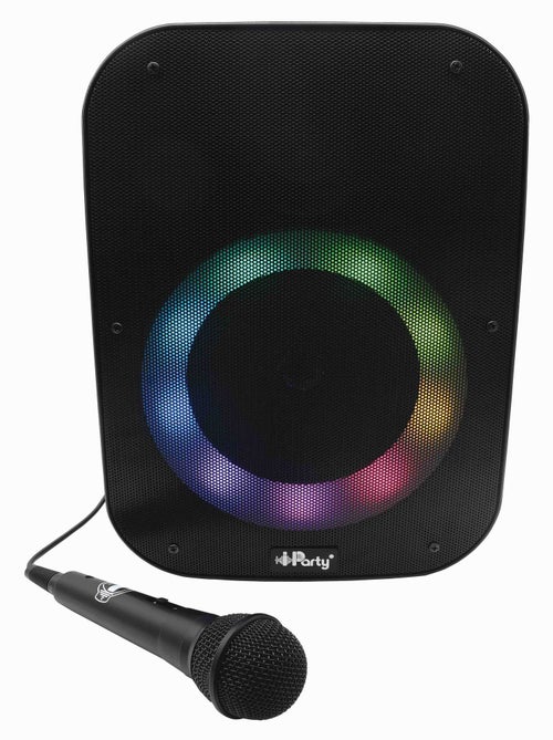 Enceinte Bluetooth iParty avec micro et effets lumineux multicolores - Kiabi Enceinte Bluetooth iParty avec micro et effets lumineux multicolores - Kiabi