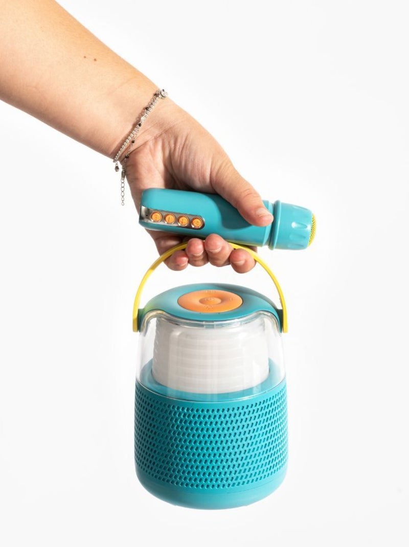 Enceinte Bluetooth KS-80 - Karaoke avec Micro Sans Fil et changeurs de voix - MOB Bleu Multicolore - Kiabi