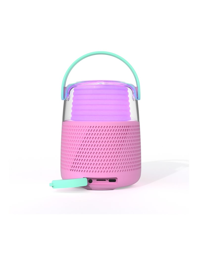 Enceinte Bluetooth KS-80 - Karaoke avec Micro Sans Fil et changeurs de voix - MOB Rose/Multicolore - Kiabi