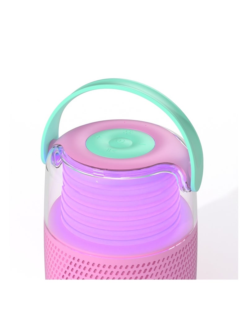 Enceinte Bluetooth KS-80 - Karaoke avec Micro Sans Fil et changeurs de voix - MOB Rose/Multicolore - Kiabi