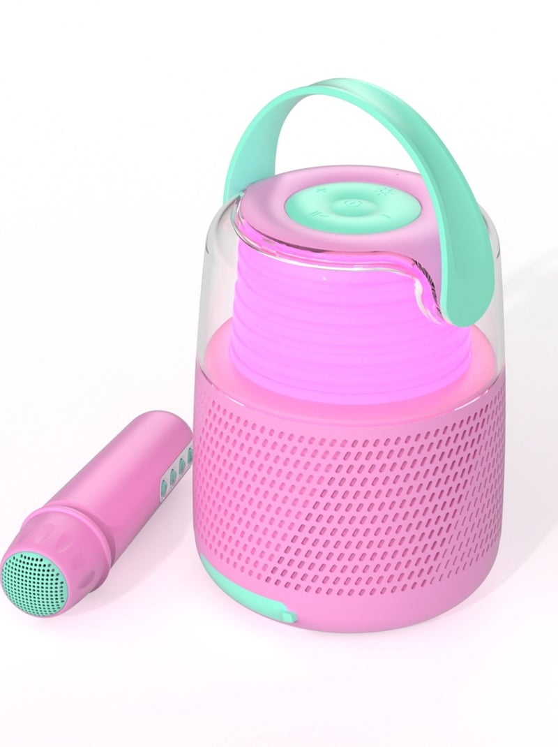 Enceinte Bluetooth KS-80 - Karaoke avec Micro Sans Fil et changeurs de voix - MOB Rose/Multicolore - Kiabi