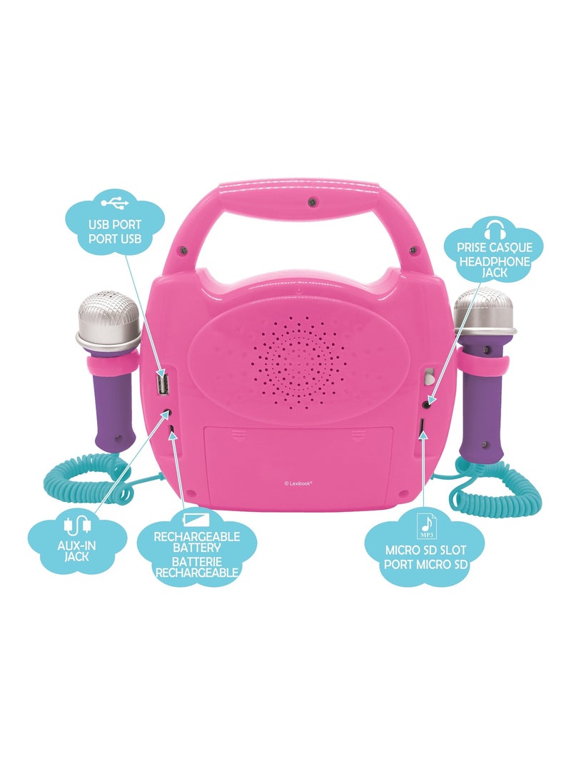 Enceinte Bluetooth Licorne avec Micros Rose - Kiabi
