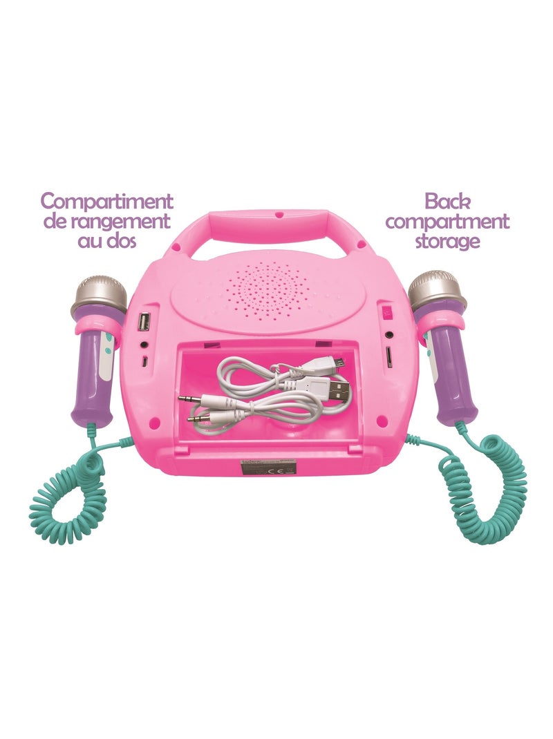 Enceinte Bluetooth Licorne avec Micros Rose - Kiabi