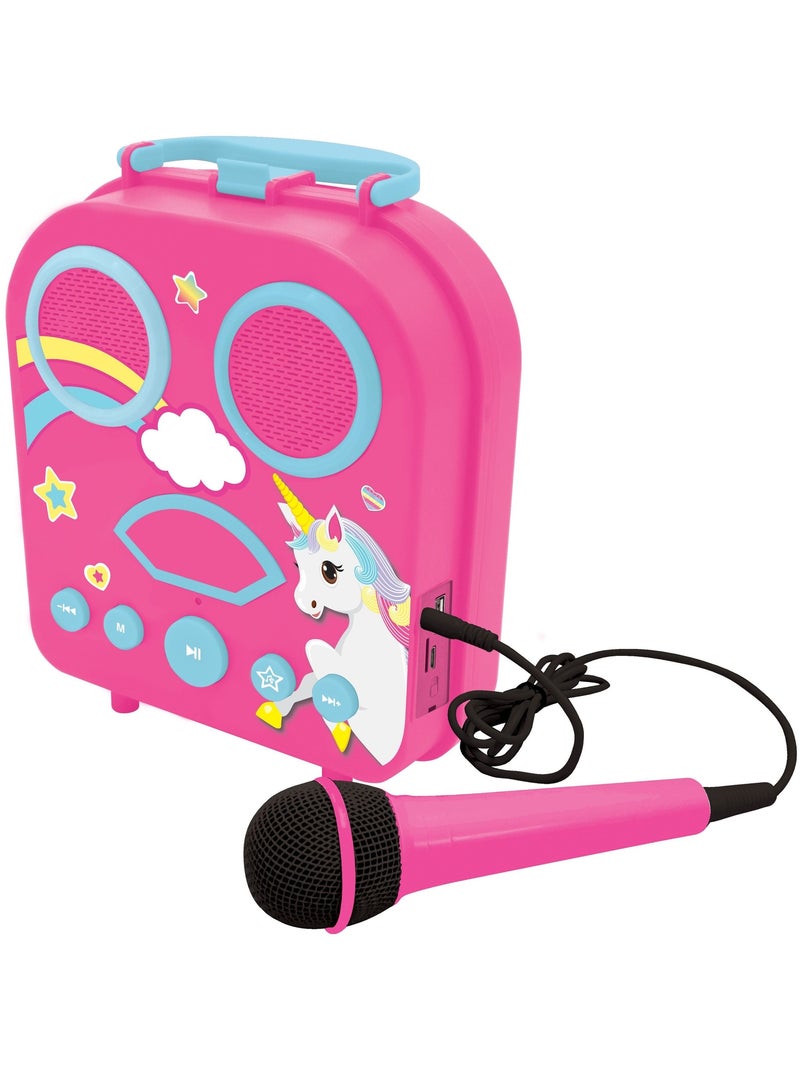 Enceinte Bluetooth licorne avec micros Rose - Kiabi