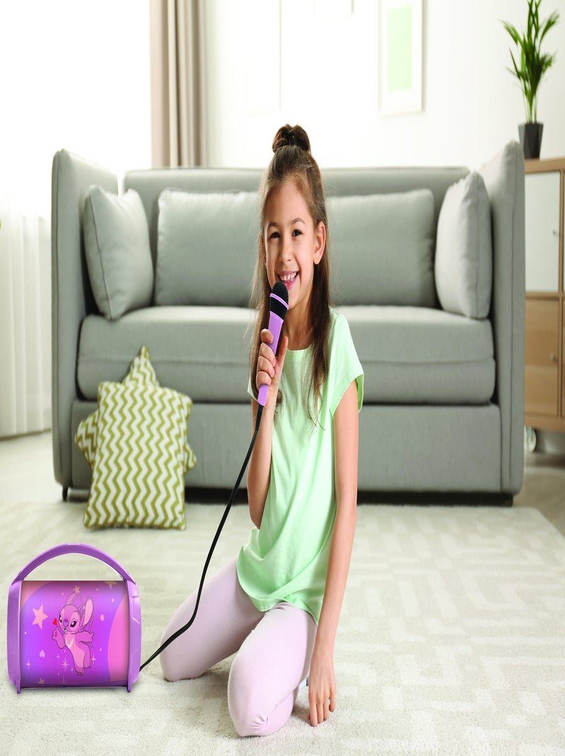 Enceinte Bluetooth Lumineuse avec Micro Angel Stitch Rose - Kiabi
