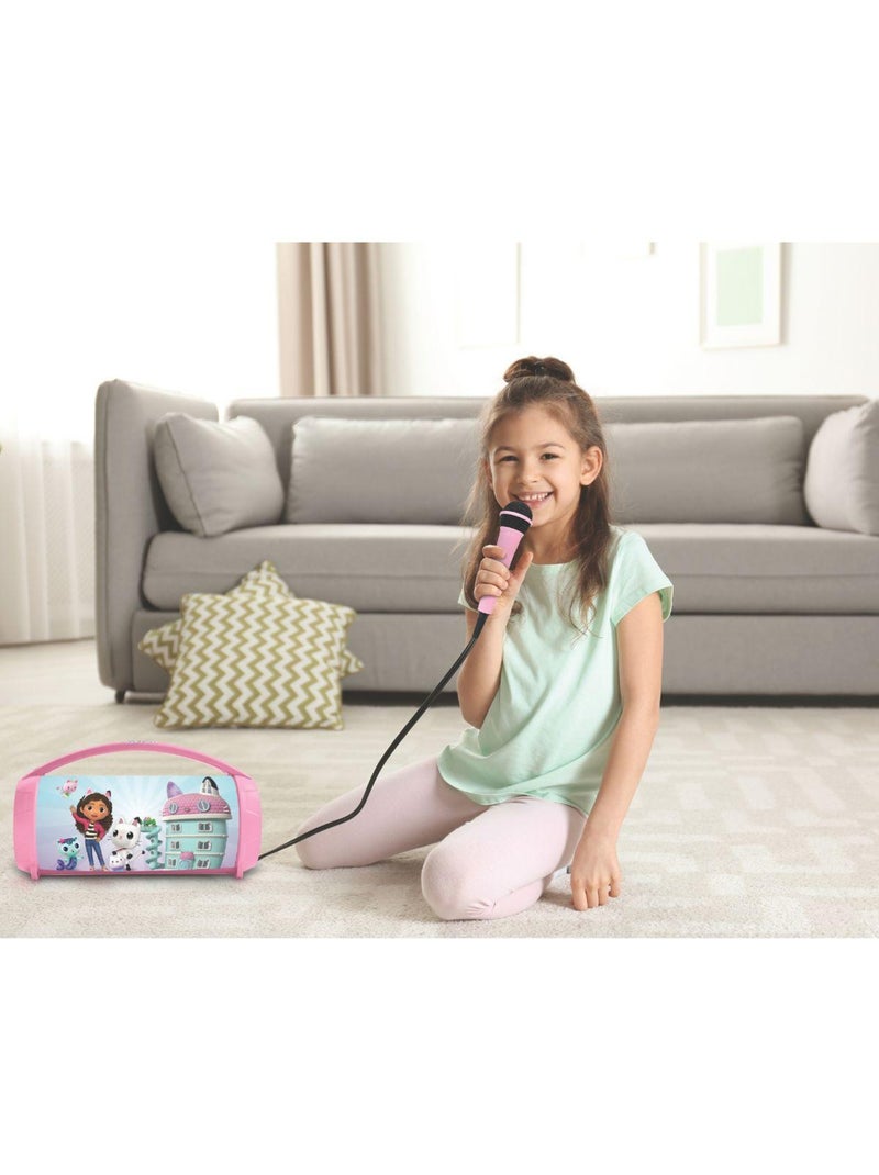 Enceinte Bluetooth Lumineuse avec Micro Gabby et la Maison Magique Rose - Kiabi
