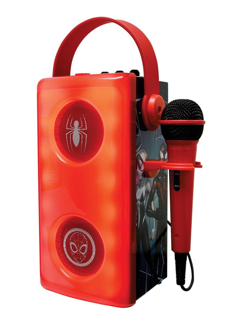 Enceinte Bluetooth lumineuse  avec micro Spiderman Rouge - Kiabi