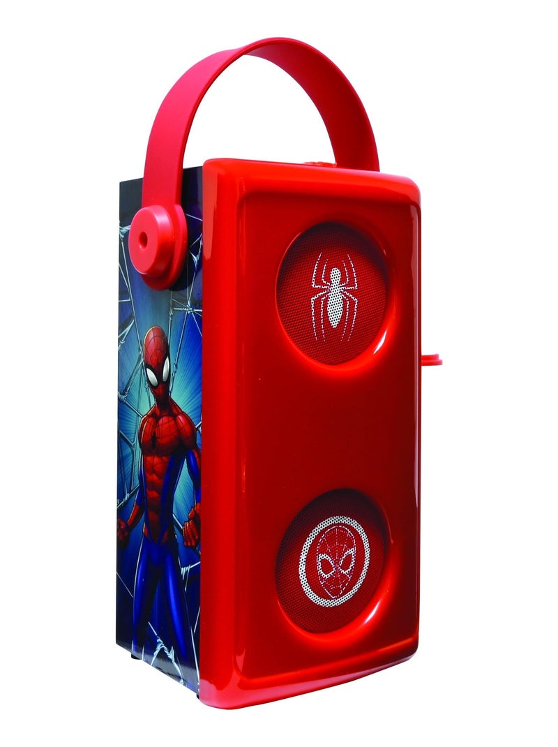 Enceinte Bluetooth lumineuse  avec micro Spiderman Rouge - Kiabi