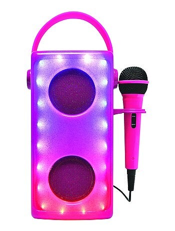 Enceinte Bluetooth lumineuse Rose avec micro