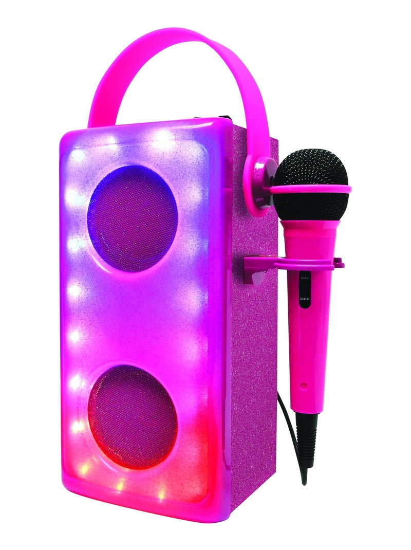 Enceinte Bluetooth lumineuse Rose avec micro Blanc - Kiabi