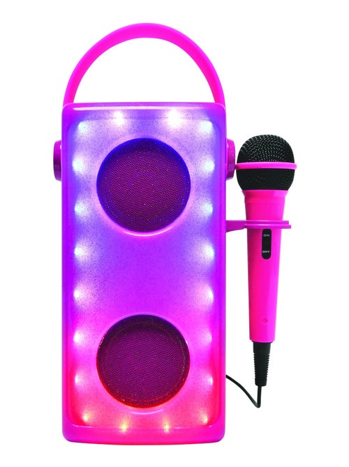 Enceinte Bluetooth lumineuse Rose avec micro - Kiabi